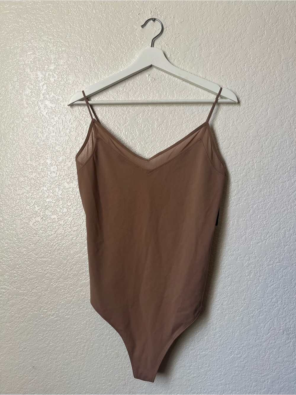 Abercrombie & Fitch Brown V-Neck Spaghetti Strap Bodysuit